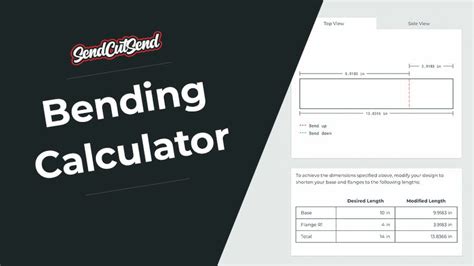 Sheet Metal Bending Calculator Sendcutsend