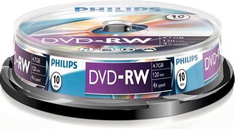 Philips DVD RW 4 7GB 4x Spindle 10 Pack Priser