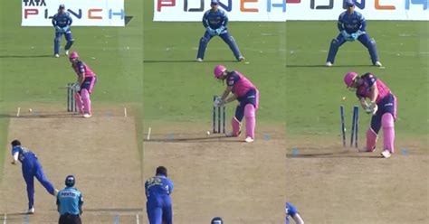 MI Vs RR Watch Jasprit Bumrah S Perfect Yorker Sends Back Jos