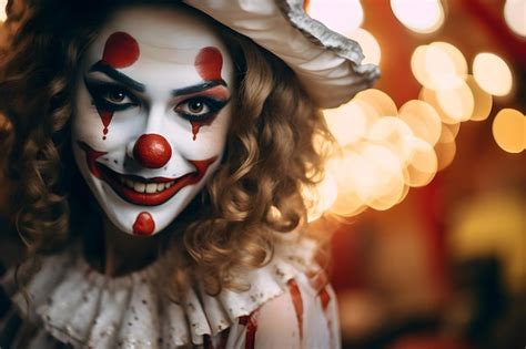 Premium Ai Image Haunted Carnival With Creepy Clowns And Games Carnival Of Screams