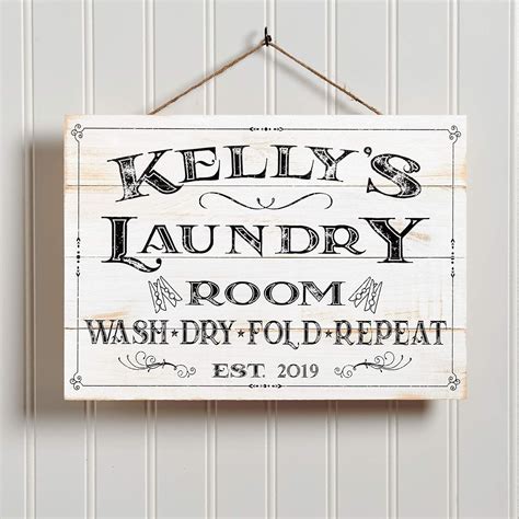 Artblox Personalized Laundry Room Decor 100 Real Wood