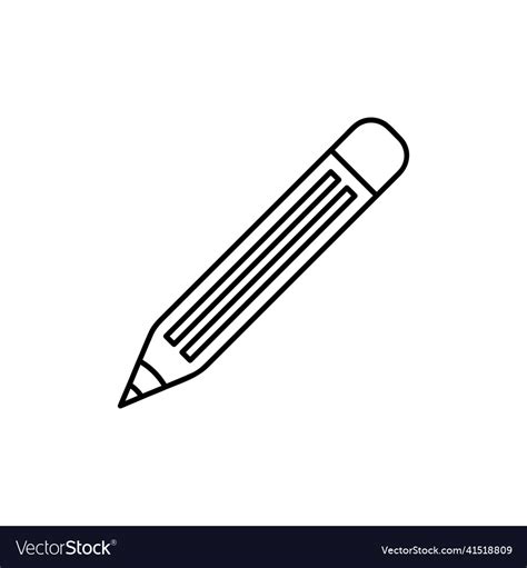 Pencil Icon In Trendy Outline Style Design Vector Image