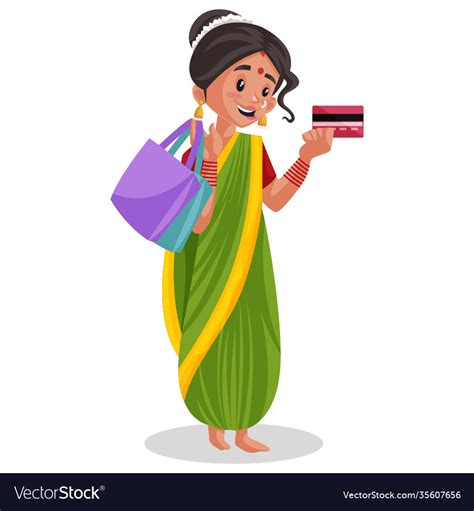 Indian Marathi Woman Cartoon Royalty Free Vector Image