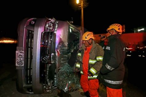 Dos lesionados en accidente de tránsito en la avenida Masferrer Norte