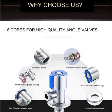 Angle Valves 304 Stainless Steel Brushed Finish Filling Valve Bathroom Accessories Angle Valve