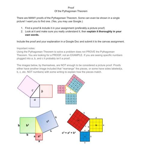 Solved Proof Of The Pythagorean Theorem There Are Many Chegg