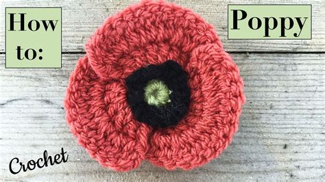 How To Crochet A Poppy Easy An Easy Remembrance Poppy With Lapel Pin Option To Make In