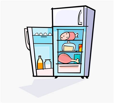 Full Refrigerator Clip Art Fridge Clipart Hd Png Download Kindpng