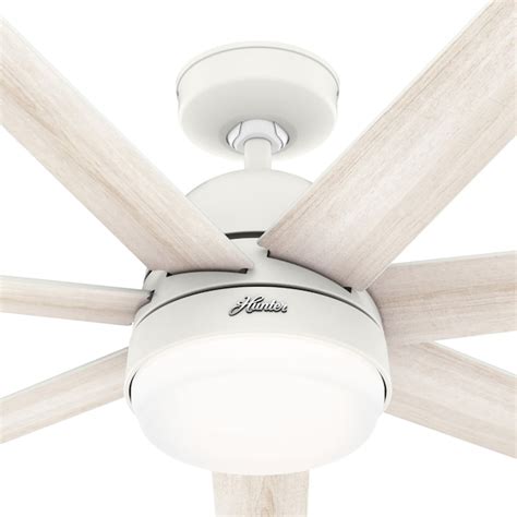 Hunter Phenomenon Simpleconnect 70 In Matte White With Bleached Alder Blades Led Indoor Smart