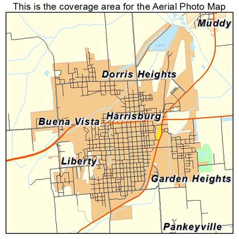 Aerial Photography Map Of Harrisburg Il Illinois