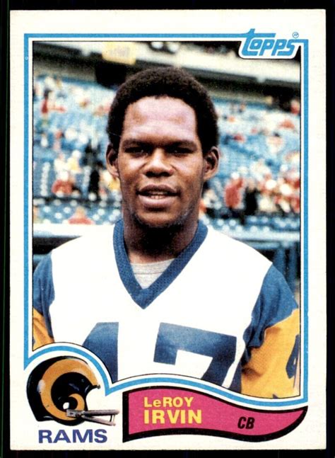 Topps Leroy Irvin Los Angeles Rams Ebay