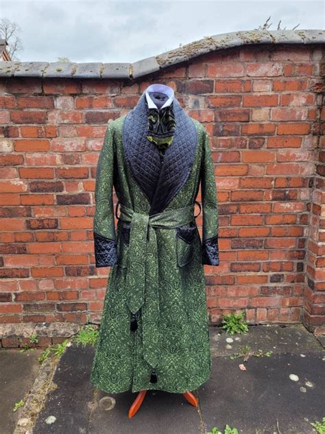 Victorian Sherlock Holmes Style Paisley Dressing Gown House Etsy Uk