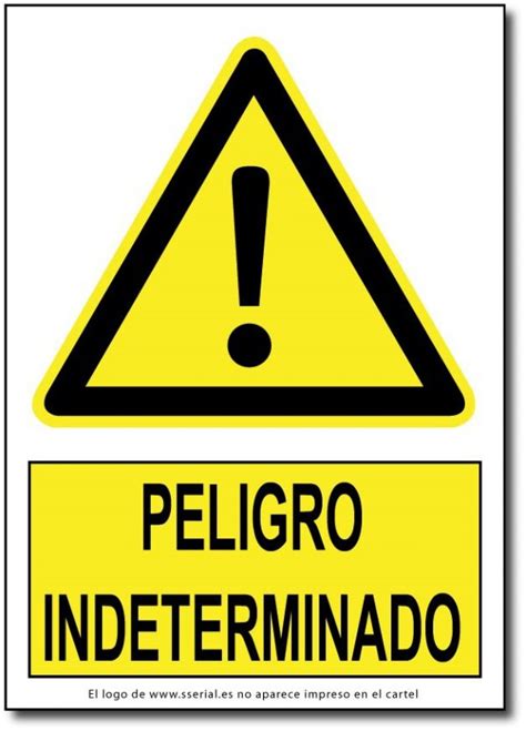 Cartel De Peligro Indeterminado Vinilo Adhesivo O Pvc