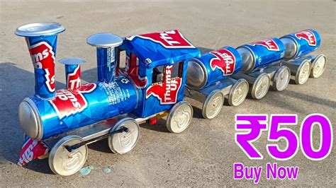 How To Make A Train With Pepsi Cans Cars At Home Train Kaise Banate