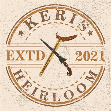 Vintage Logo Keris A Traditional Weapon From Indonesia Can Be Used