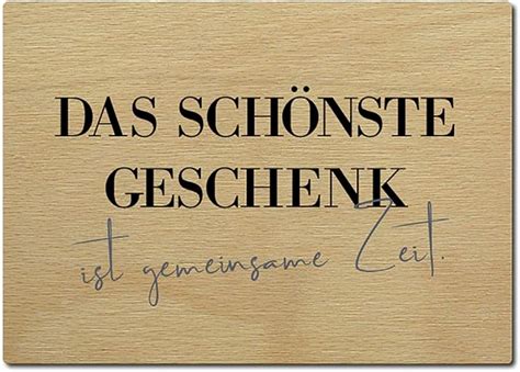 Interluxe Postkarte Aus Holz Das Sch Nste Geschenk Ist Gemeinsame Zeit