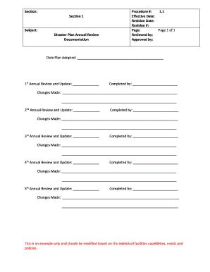 Fillable Online Section Section 1 Procedure 1 1 Effective Date