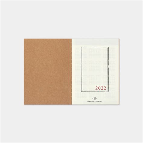 Travelers Company Traveler S Notebook 2022 Monthly Passport Size