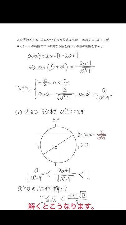 三角関数と方程式2 Youtube