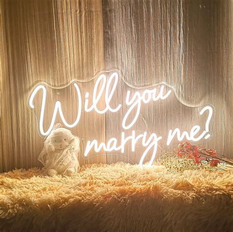 Will You Marry Me Neon Sign With Lights For Proposal