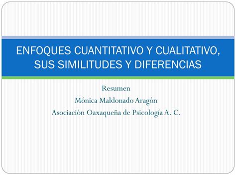 PPT ENFOQUES CUANTITATIVO Y CUALITATIVO SUS SIMILITUDES Y