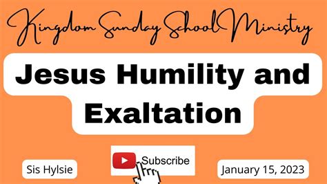 Jesus Humility And Exaltation Precept By Living Sunday School Lesson