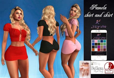 Second Life Marketplace [k Style]pamela Shirtandskirt Legacy Maitreya Belleza Slink