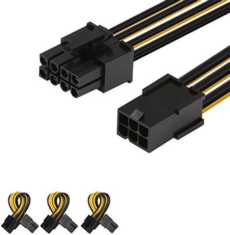 J D 3 Paquets 6 Pin vers 8 Pin PCI Express PCIe Graphique la Vidéo