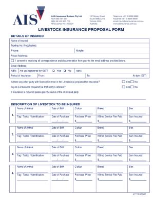 Fillable Online Prop Livestock Proposal Form Prop Livestock Proposal