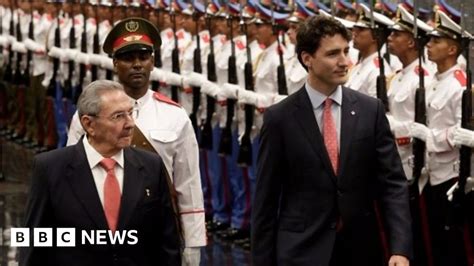 Justin Trudeau Visits Cuba 40 Years After Father Bbc News