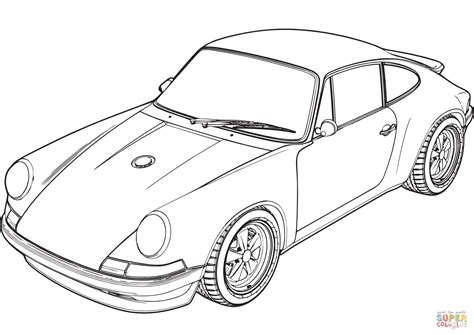 Porsche 911 Coloring Page Free Printable Coloring Page Coloring Home