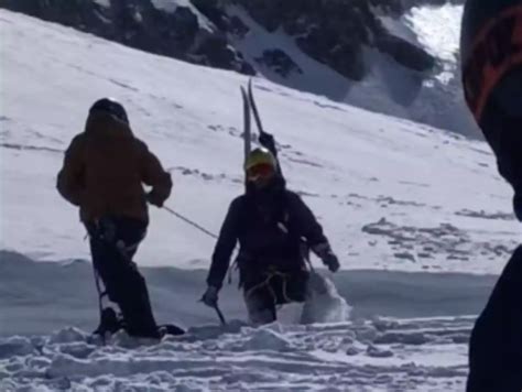 Scary Helmet Cam Footage Shows Skiers Sudden Fall Into A Hidden