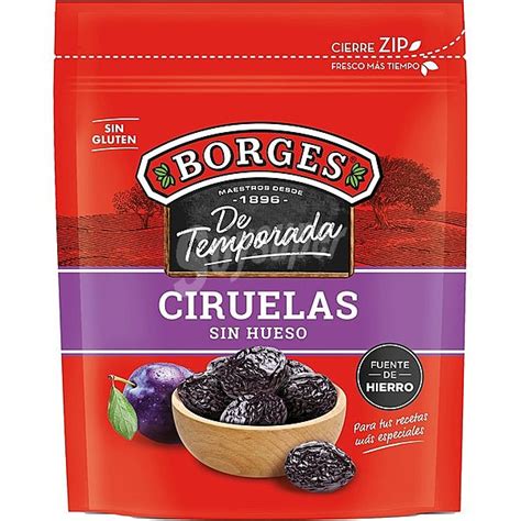 Borges Borges Ciruelas Sin Hueso Tiernas Jugosas Y Sin Gluten Borges