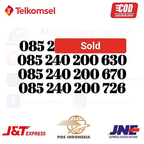 Jual Kartu Perdana Nomor Cantik Telkomsel Kartu As Unik Seri X