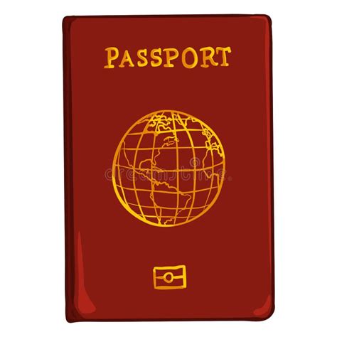 Vector Cartoon International Passport Stock Vector Illustration Of Certificate Country 87594306