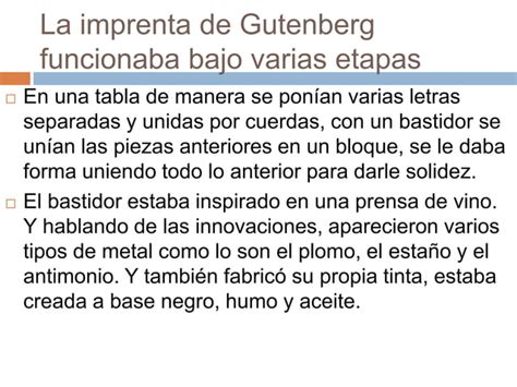 Presentaci N Imprenta De Tipos M Viles De Gutenberg Ppt