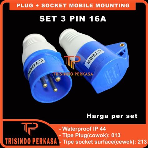 Jual Plug Steker Socket Industri Industry Mobile Mounting Pin P A