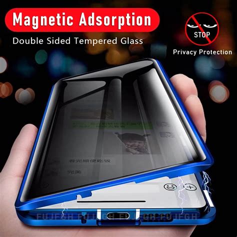 Anti Peeping Magnetic Metal Case For Samsung Galaxy S21 S22 S23 FE S24