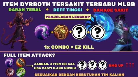 ITEM DYRROTH PALING SAKIT TERBARU DI MOBILE LEGENDS DYRROTH BEST BUILD