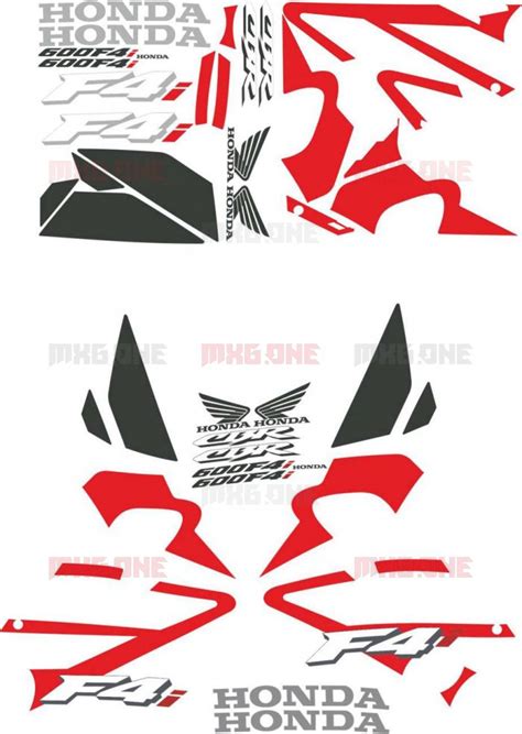 Honda Cbr F I Red Stickers Set Mxg One Best Moto Decals