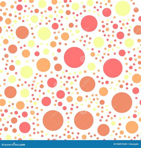 Colorful Polka Dots Seamless Pattern On Black 21 Stock Vector