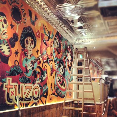 Mexican Burrito Bar Mural By Steve Simpson Via Behance Mexican