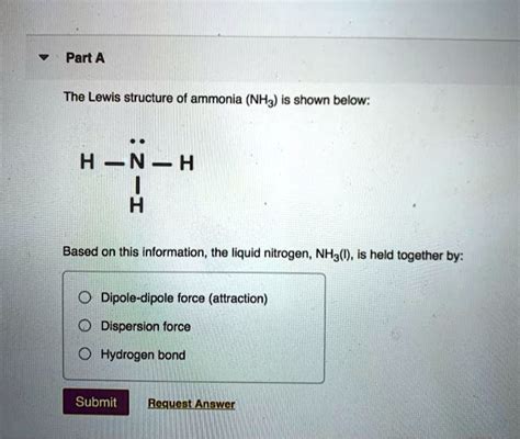 Part AThe Lewis Structure Of Ammonia NH3 Is Shown B SolvedLib