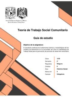 Teor A De Trabajo Social Comunitario Unam Teor A De Trabajo