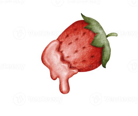 Watercolor Strawberry Hand Drawn 20695881 PNG