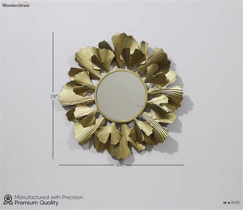 Buy Decorative Round Beautiful Gold Wall Mirror Online In India At Best