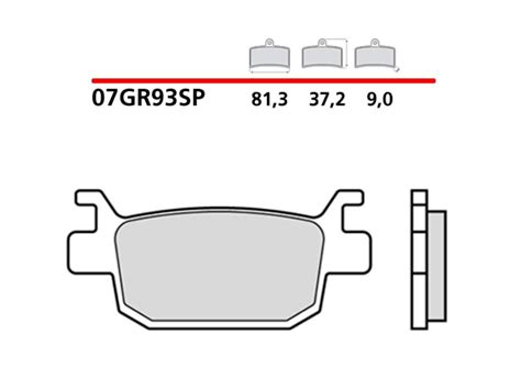 07GR93 SET PASTIGLIE FRENO POSTERIORE BREMBO BENELLI TORNADO NAKED 500 2023