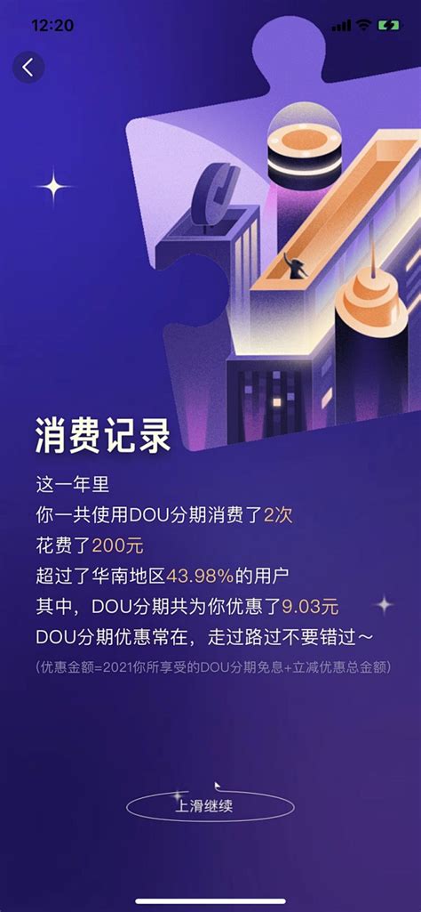 2021年抖音dou分期年度账单