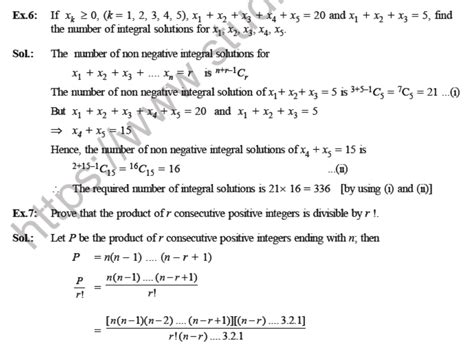 Cbse Class 11 Permutation And Combinations Worksheet F