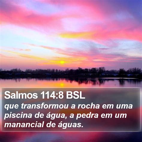 Salmos 114 8 BSL que transformou a rocha em uma piscina de água